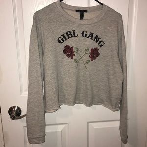 Girl Gang 🌹 crop sweatshirt F21